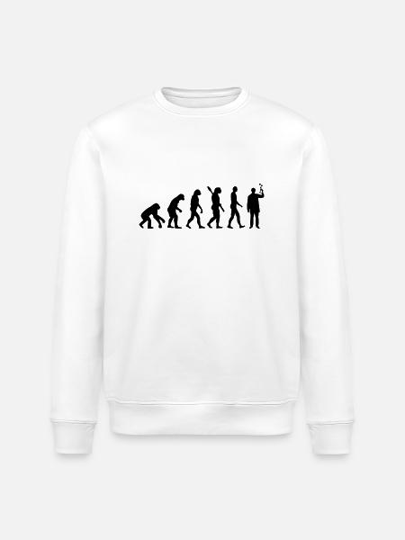 Évolution Chimiste - Sweat bio ROLLER Stanley/Stella Unisexe - blanc