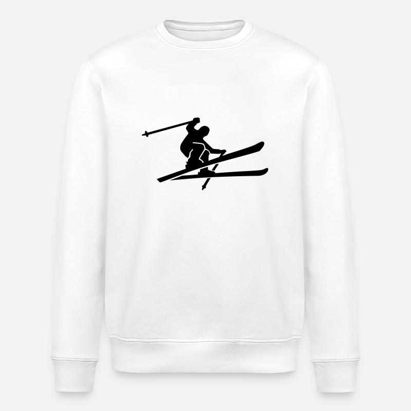 Ski - Stanley/Stella ROLLER Unisex Organic Sweatshirt - white