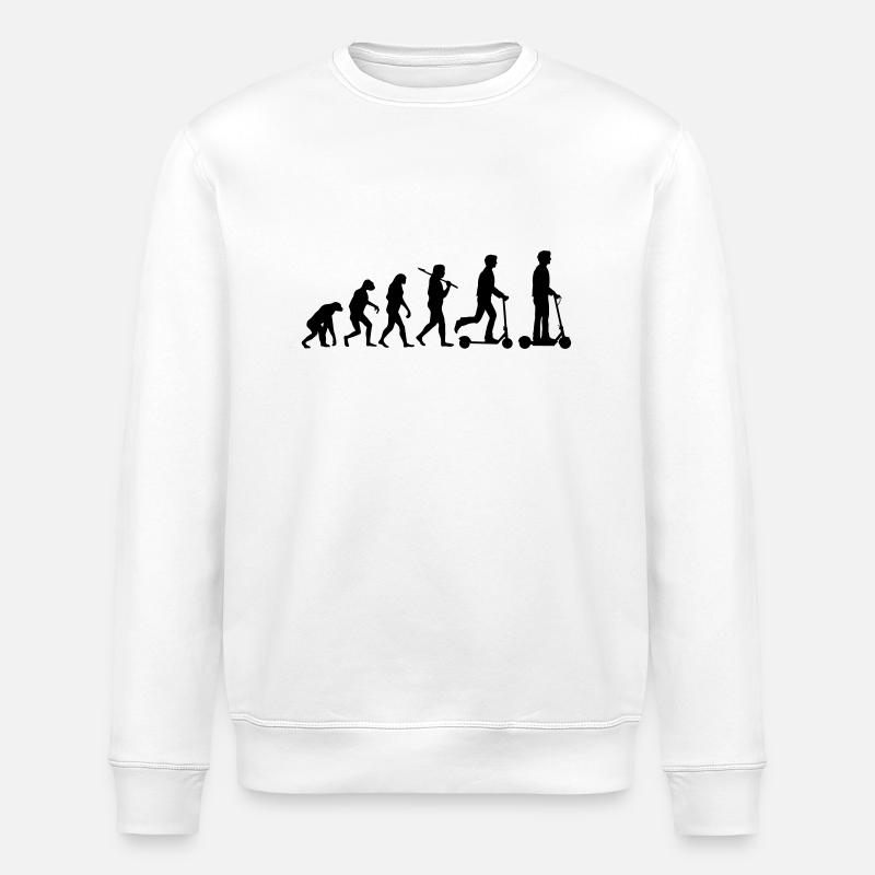 Evolution Escooter Elektroroller - Stanley/Stella Unisex Bio-Sweatshirt ROLLER - Weiß