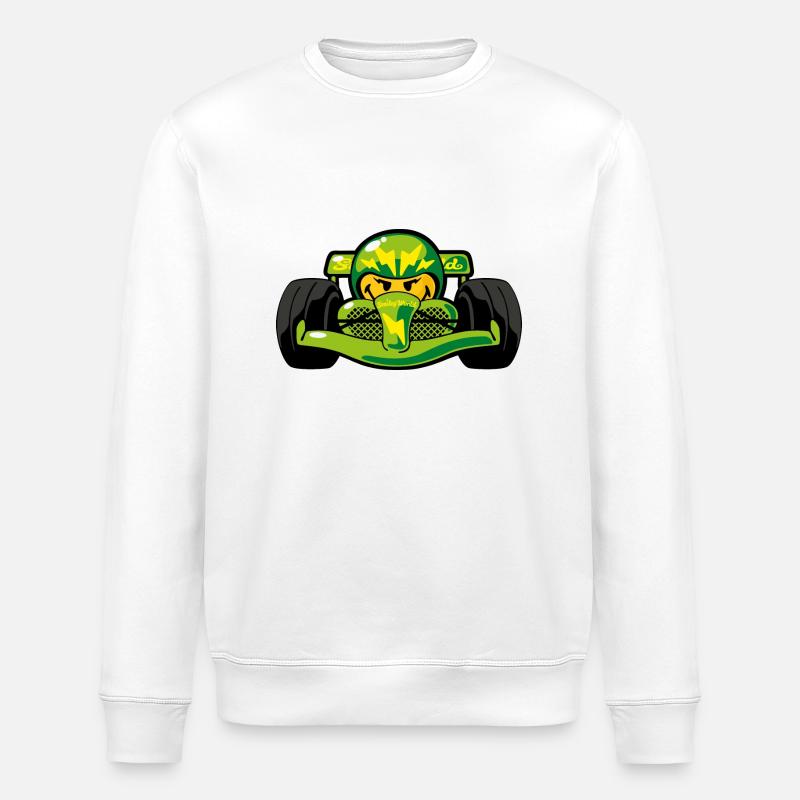 Smiley Car - Stanley/Stella ROLLER Unisex Organic Sweatshirt - white