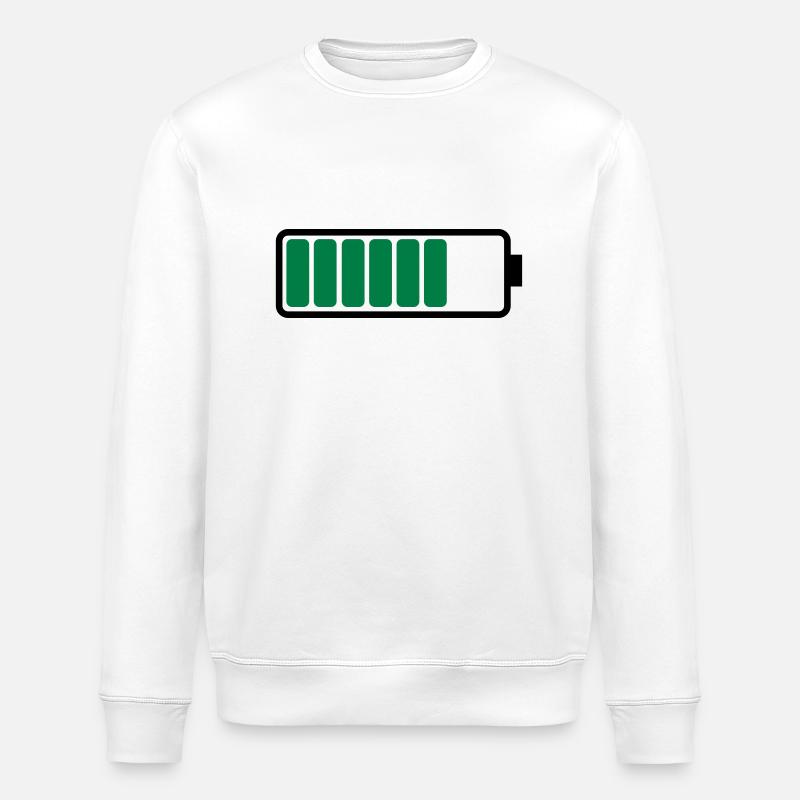 battery_02 - Stanley/Stella ROLLER Unisex Organic Sweatshirt - white
