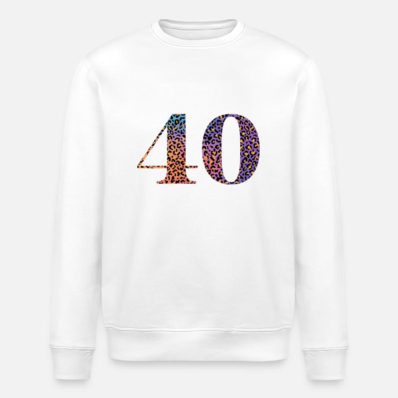 40e anniversaire léopard - Sweat bio ROLLER Stanley/Stella Unisexe - blanc