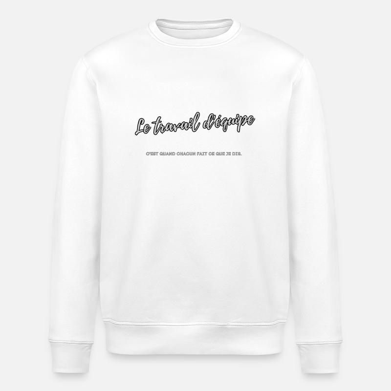 Travail d'équipe - Sweat bio ROLLER Stanley/Stella Unisexe - blanc