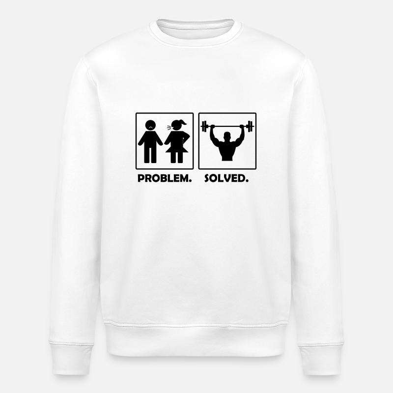 problem solved fitness - Stanley/Stella Unisex Bio-Sweatshirt ROLLER - Weiß