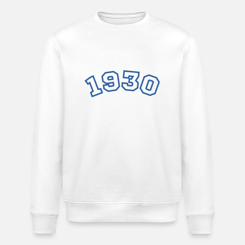 1930 Sport Blau - Stanley/Stella Unisex Bio-Sweatshirt ROLLER - Weiß