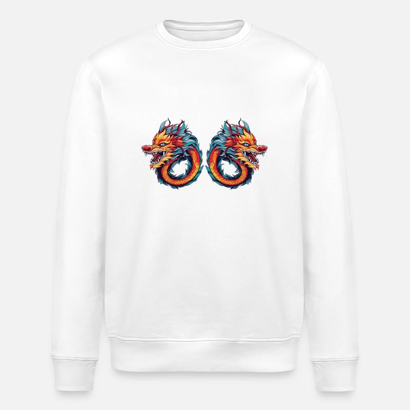 Dragons China - Stanley/Stella ROLLER Unisex Organic Sweatshirt - white