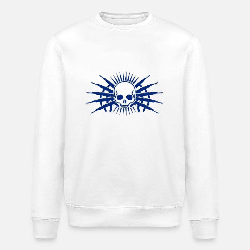 pistolets à crâne - Sweat bio ROLLER Stanley/Stella Unisexe - blanc