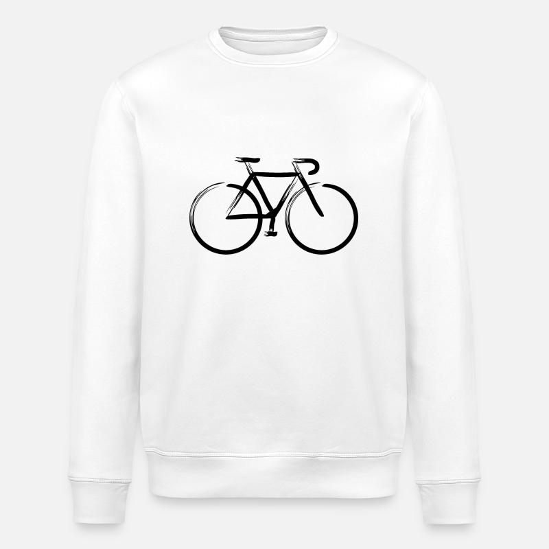 Traits 5 Noir - Sweat bio ROLLER Stanley/Stella Unisexe - blanc