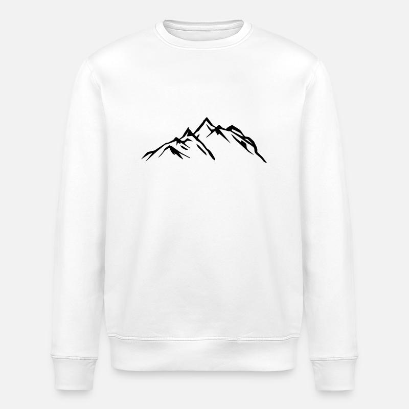 Mountains Mountains 2 - Stanley/Stella ROLLER Unisex Organic Sweatshirt - white