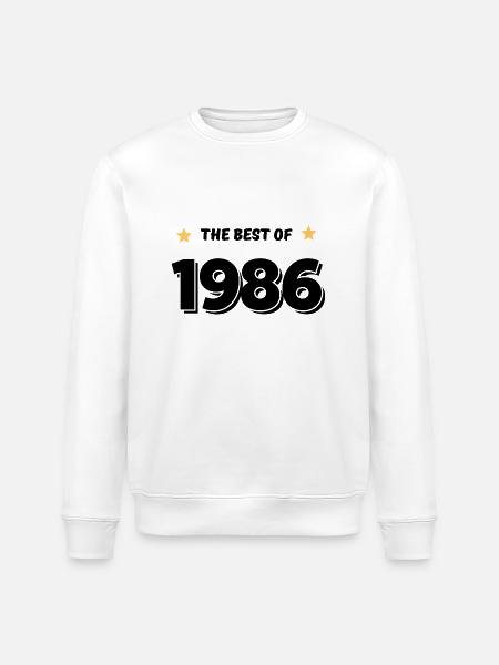 Best of 1986 - Stanley/Stella ROLLER Unisex Organic Sweatshirt - white