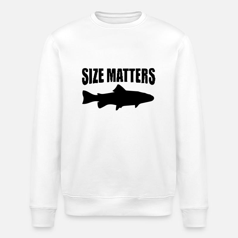 size matters - Stanley/Stella ROLLER Unisex Organic Sweatshirt - white