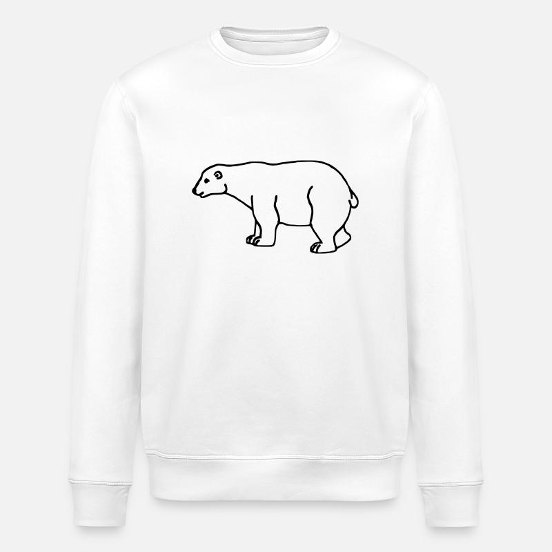 Un ours blanc - Sweat bio ROLLER Stanley/Stella Unisexe - blanc