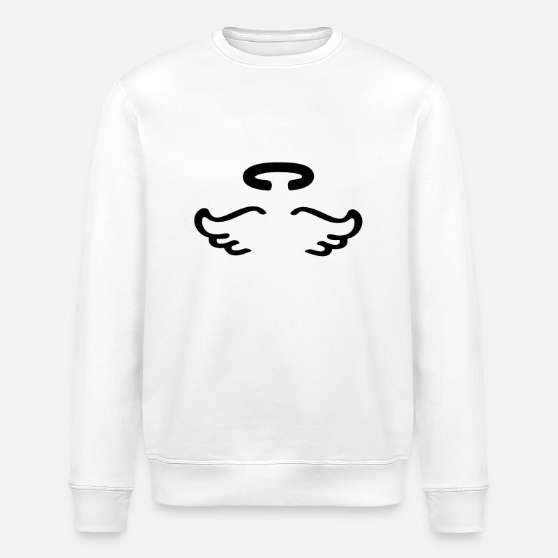Angel symbol - Stanley/Stella ROLLER Unisex Organic Sweatshirt - white