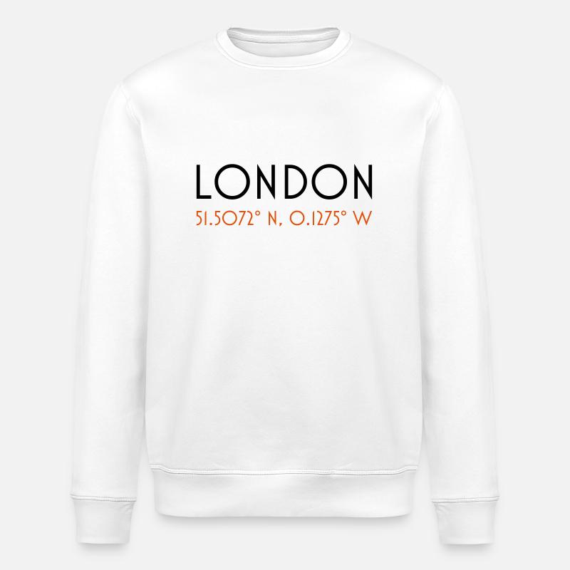 london coordinates - Stanley/Stella Unisex Bio-Sweatshirt ROLLER - Weiß