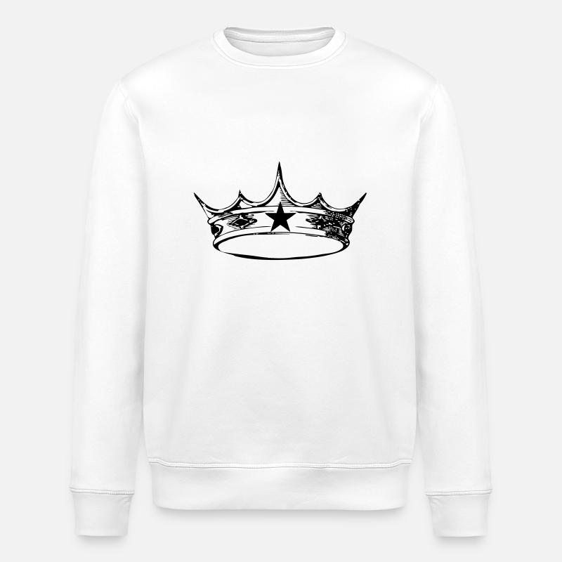 Krone mit Stern - Stanley/Stella Unisex Bio-Sweatshirt ROLLER - Weiß
