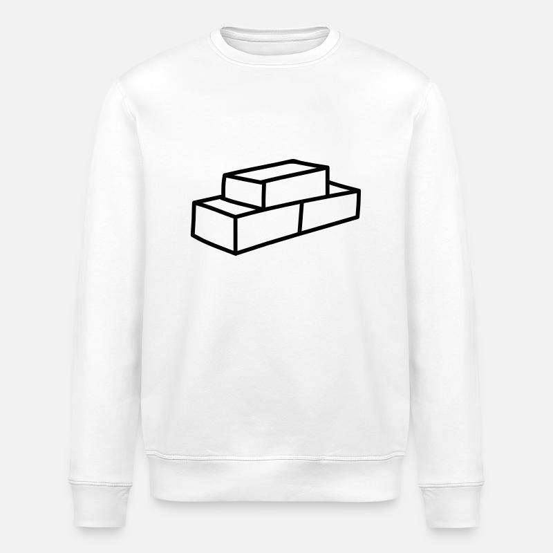 Brique - Sweat bio ROLLER Stanley/Stella Unisexe - blanc