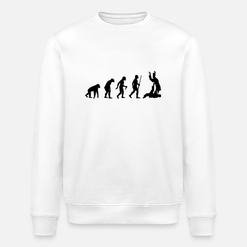 L'évolution du judo - Sweat bio ROLLER Stanley/Stella Unisexe - blanc