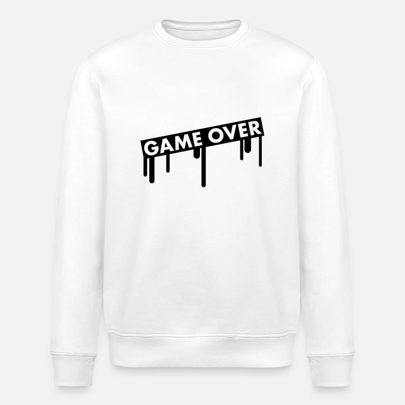 game_over - Stanley/Stella ROLLER Unisex Organic Sweatshirt - white