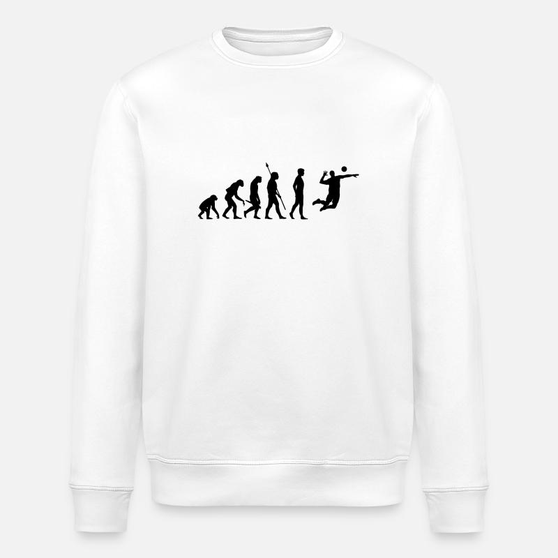 Volleyball Beachvolleyball Evolution - Stanley/Stella Unisex Bio-Sweatshirt ROLLER - Weiß