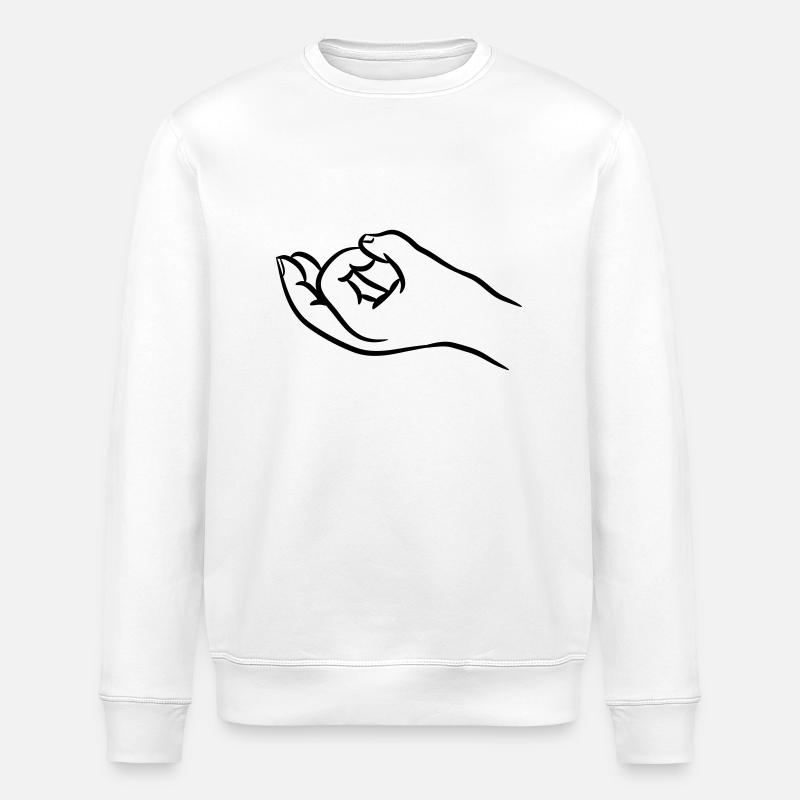 Hände arschloch loch - Stanley/Stella Unisex Bio-Sweatshirt ROLLER - Weiß