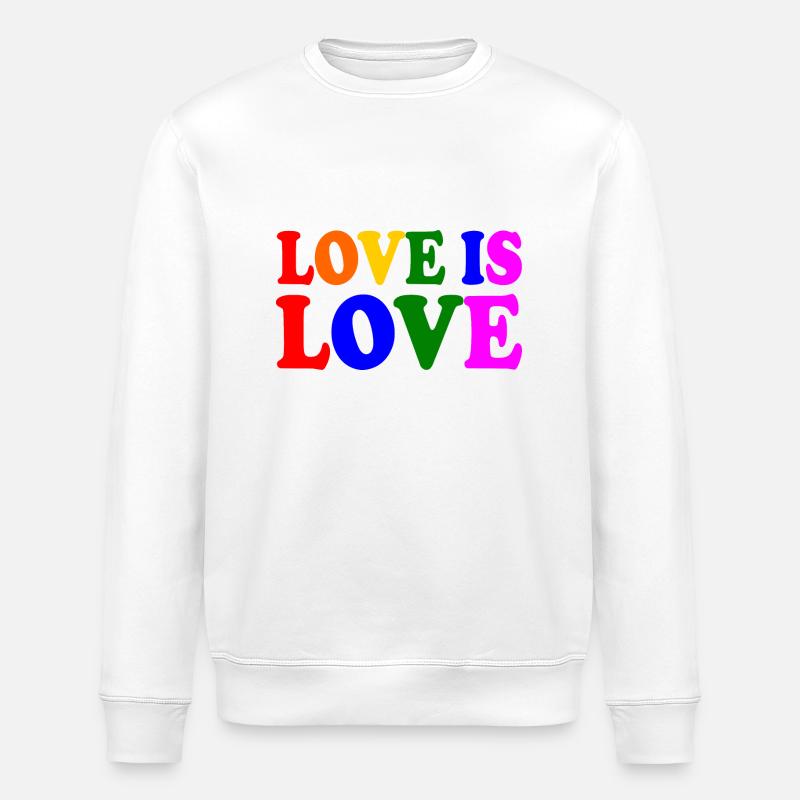 Love is love - Stanley/Stella Unisex Bio-Sweatshirt ROLLER - Weiß
