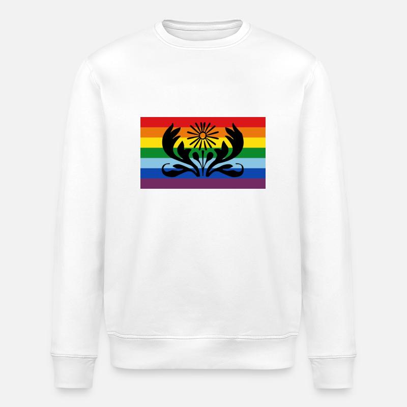 regenbogenfahne - Stanley/Stella Unisex Bio-Sweatshirt ROLLER - Weiß