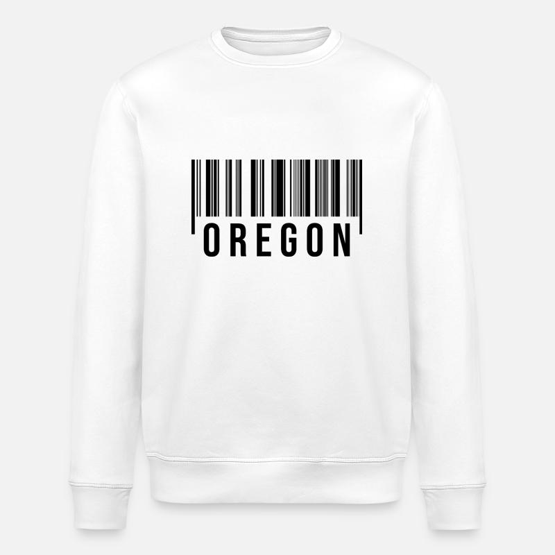Oregon Barcode - Stanley/Stella ROLLER Unisex Organic Sweatshirt - white