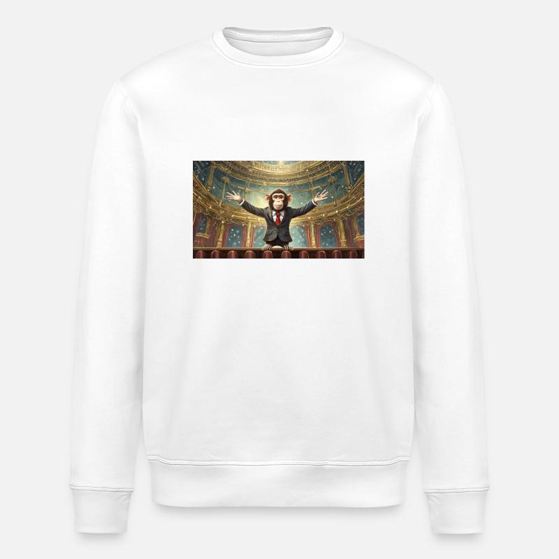 Pun ambiguous expression – Affentheater (farce) - Stanley/Stella ROLLER Unisex Organic Sweatshirt - white