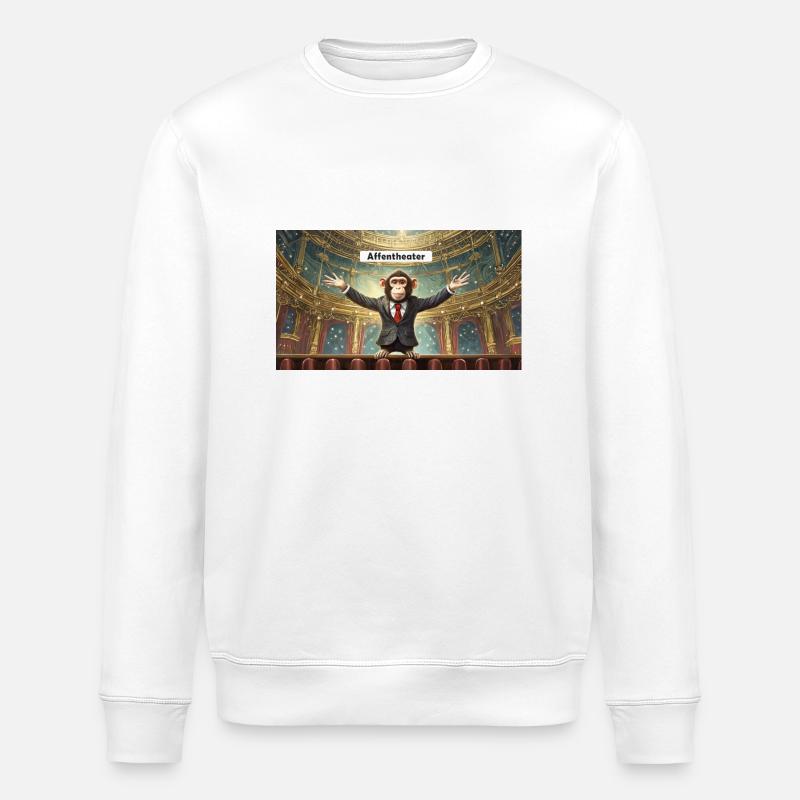 Pun ambiguous expression – Affentheater (farce) - Stanley/Stella ROLLER Unisex Organic Sweatshirt - white