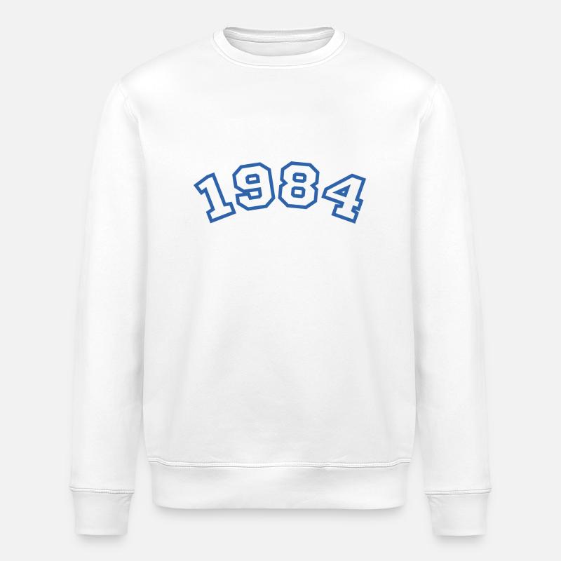 1984 bleu sport - Sweat bio ROLLER Stanley/Stella Unisexe - blanc