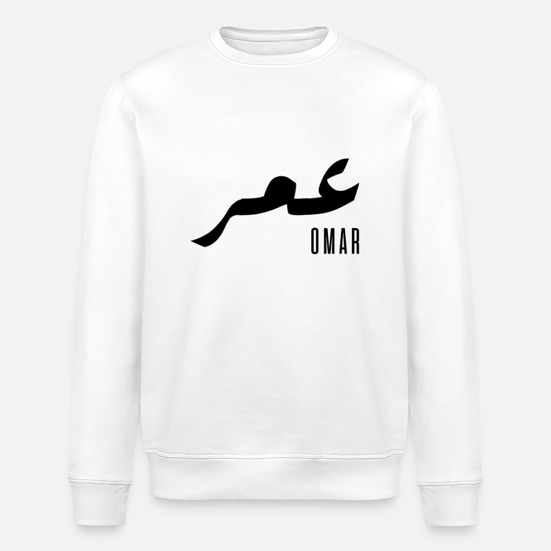 Omar prénom en arabe - Sweat bio ROLLER Stanley/Stella Unisexe - blanc
