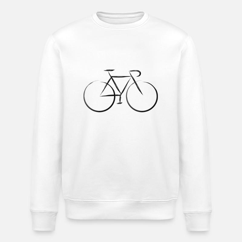 Striche Pinsel schwarz - Stanley/Stella Unisex Bio-Sweatshirt ROLLER - Weiß