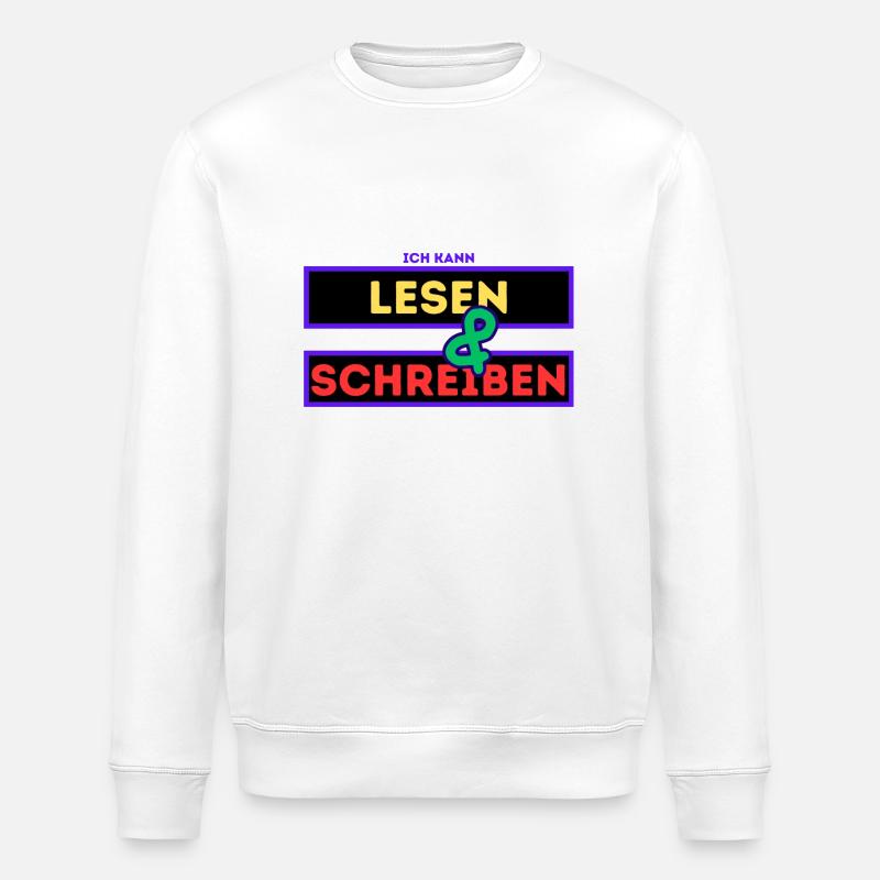 Read and write - Stanley/Stella ROLLER Unisex Organic Sweatshirt - white