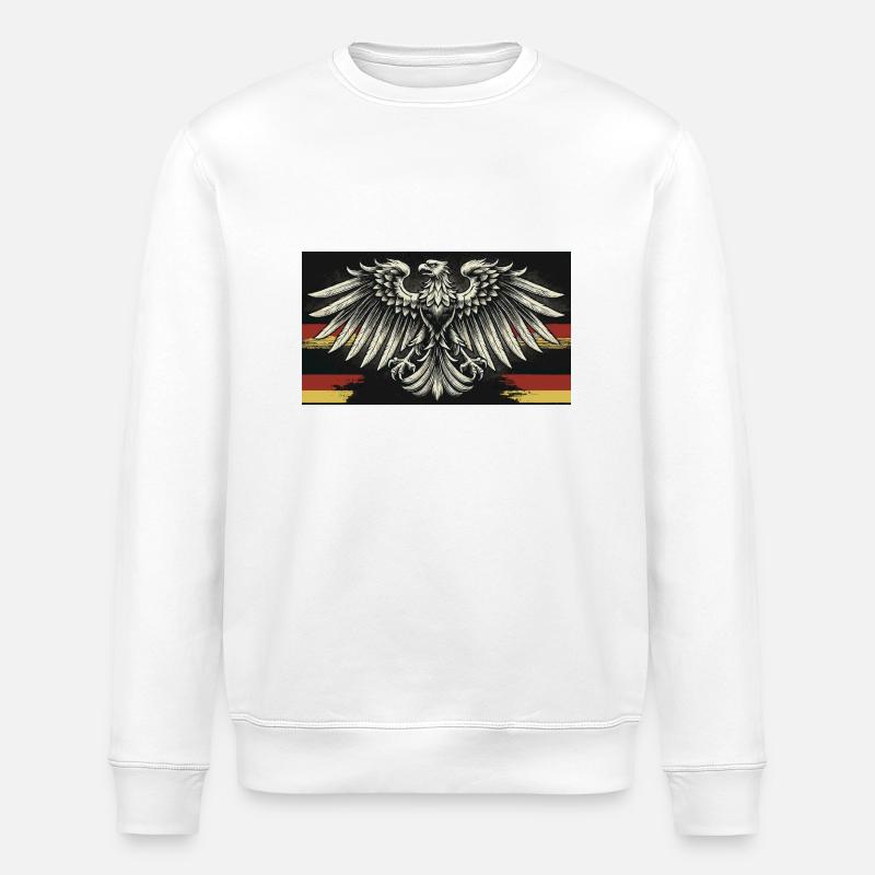 Aigle allemand robuste - Sweat bio ROLLER Stanley/Stella Unisexe - blanc