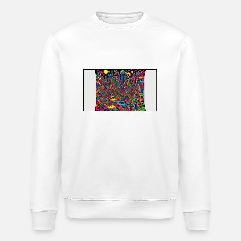 Rush Hour Trip - Stanley/Stella ROLLER Unisex Organic Sweatshirt - white