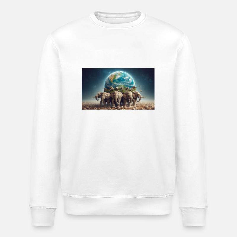 Porter le monde - Sweat bio ROLLER Stanley/Stella Unisexe - blanc