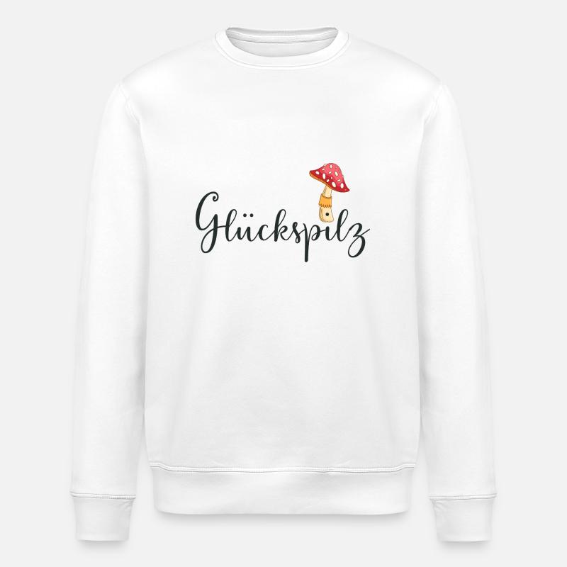 Lucky devil - Stanley/Stella ROLLER Unisex Organic Sweatshirt - white