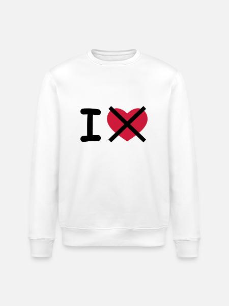 I Hate - Stanley/Stella ROLLER Unisex Organic Sweatshirt - white
