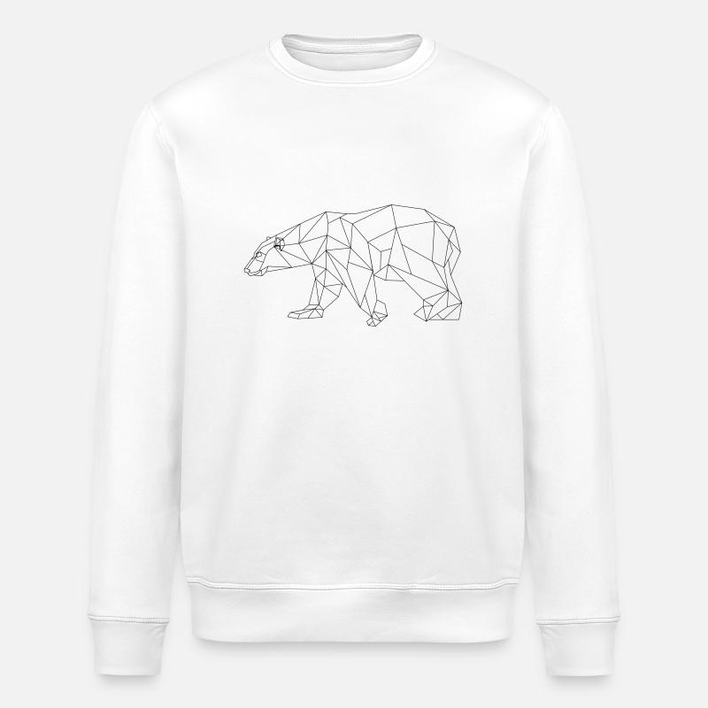 Polygon Eisbär - Stanley/Stella Unisex Bio-Sweatshirt ROLLER - Weiß