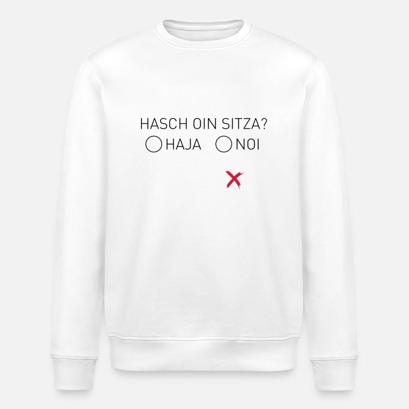 Hasch oin? - Stanley/Stella Unisex Bio-Sweatshirt ROLLER - Weiß
