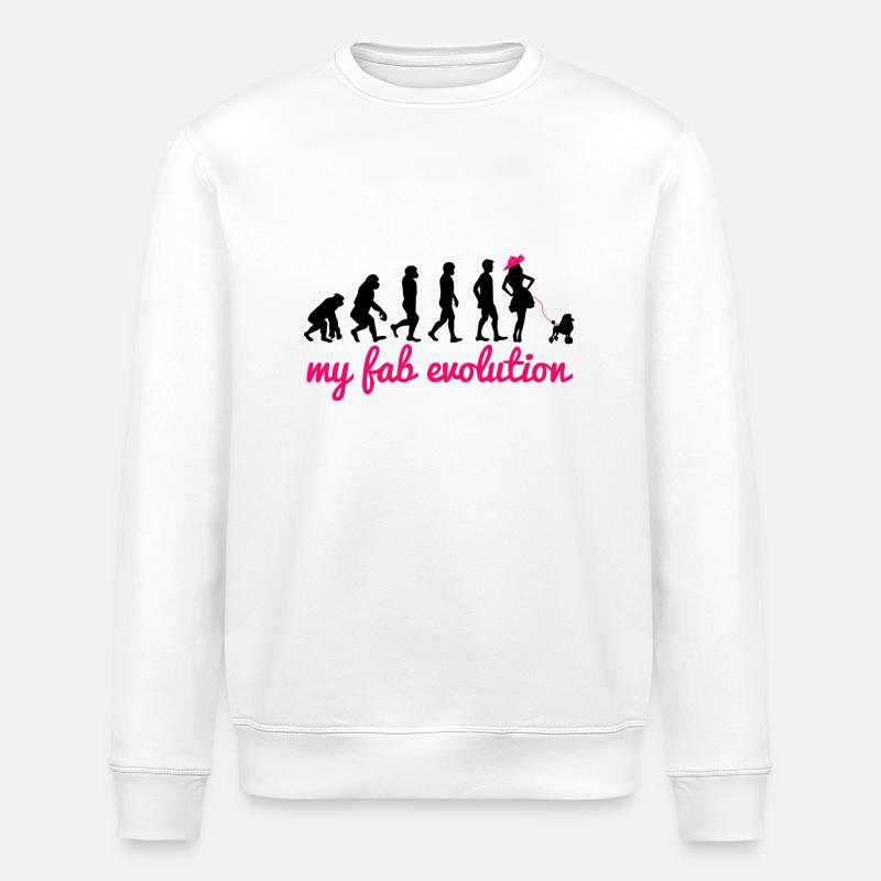 Chien / Caniche: My Fab Evolution - Sweat bio ROLLER Stanley/Stella Unisexe - blanc