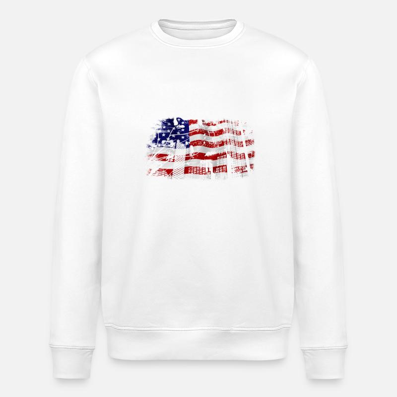 usa - Stanley/Stella ROLLER Unisex Organic Sweatshirt - white