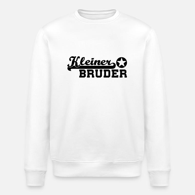 little brother star - Stanley/Stella ROLLER Unisex Organic Sweatshirt - white