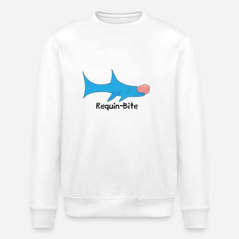 requin bite - Sweat bio ROLLER Stanley/Stella Unisexe - blanc