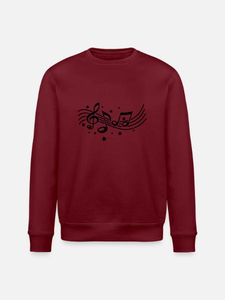 musik_noten___f1 - Stanley/Stella ROLLER Unisex Organic Sweatshirt - white