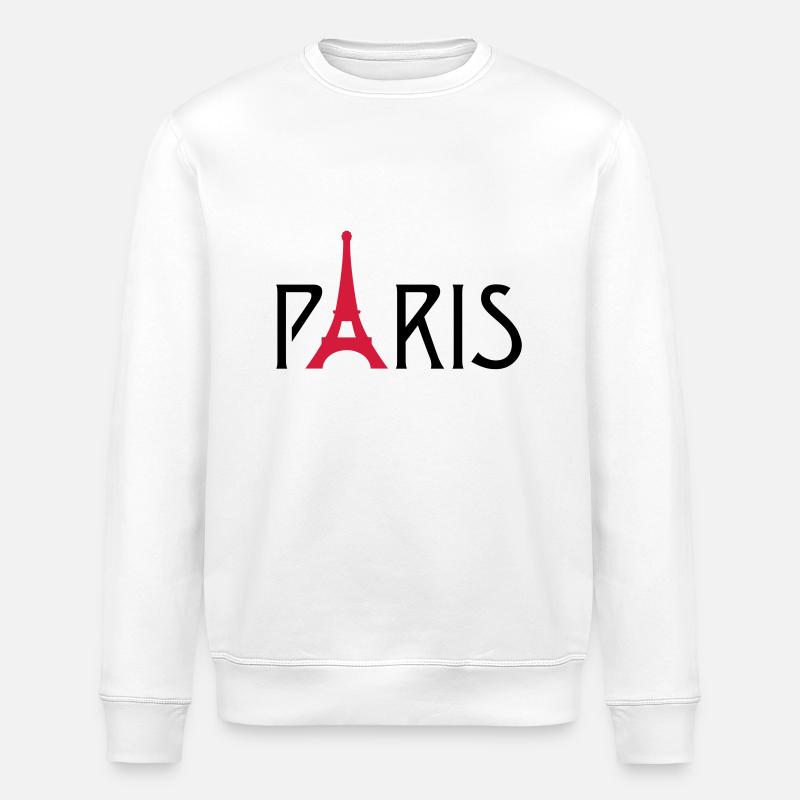Paris Eiffel Tower - Stanley/Stella ROLLER Unisex Organic Sweatshirt - white