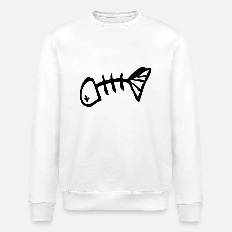 Fishbone - Stanley/Stella ROLLER Unisex Organic Sweatshirt - white