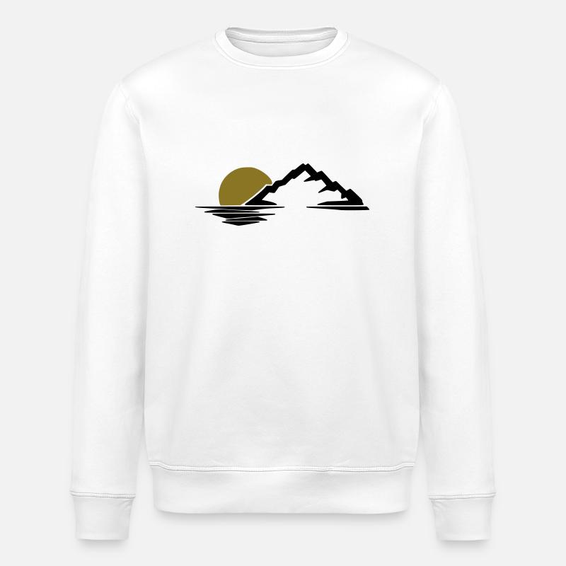 Berge Sonne Insel - Stanley/Stella Unisex Bio-Sweatshirt ROLLER - Weiß