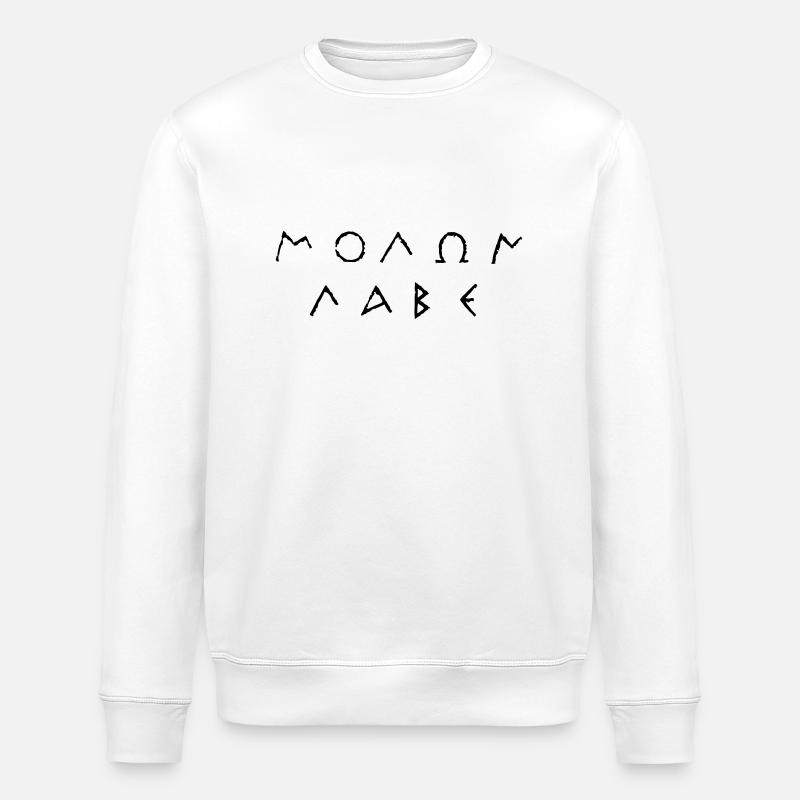 molon_labe - Stanley/Stella ROLLER Unisex Organic Sweatshirt - white
