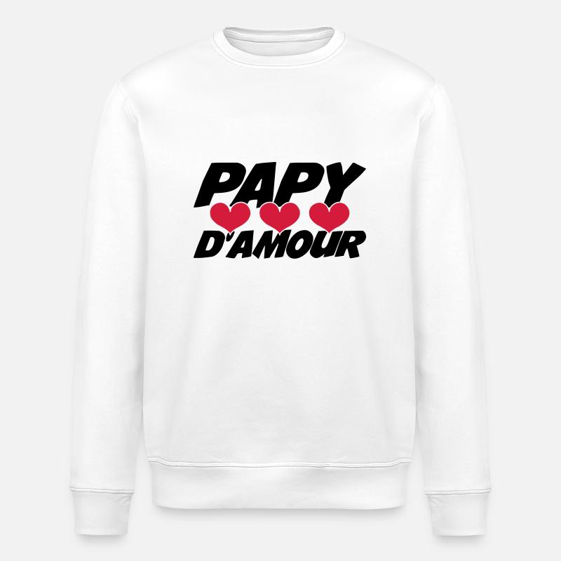 Papy d'amour ! - Sweat bio ROLLER Stanley/Stella Unisexe - blanc